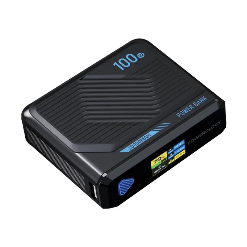 پاوربانک 100W مگ سیف پاورولوژی مدل PPBCHA79 ظرفیت 20000 میلی‌ آمپر ساعت