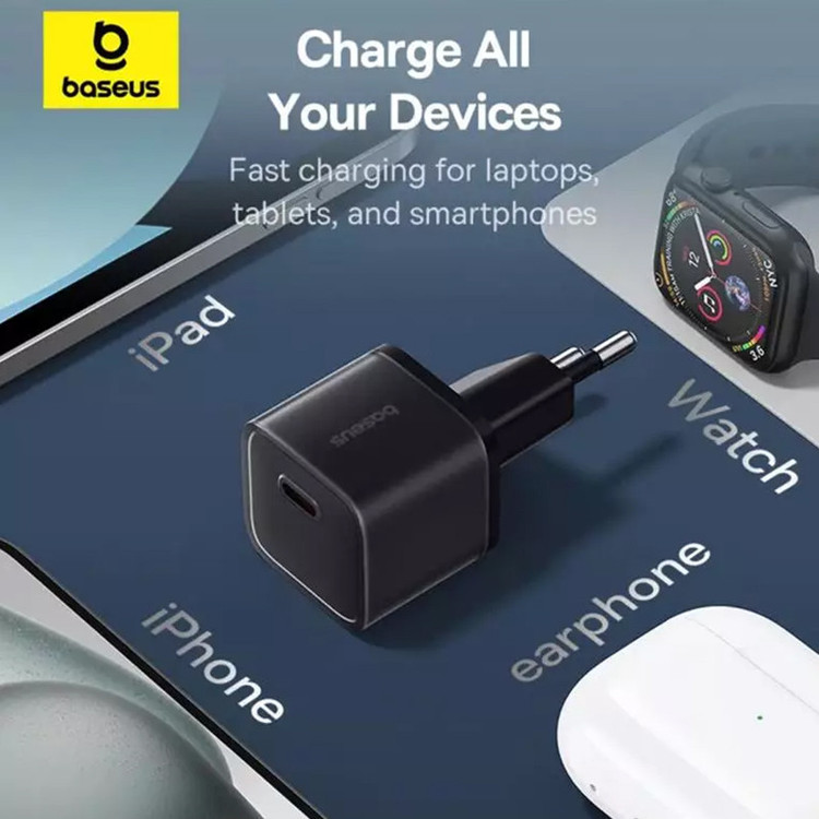 شارژر دیواری 20W بیسوس مدل GaN5S