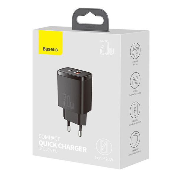 شارژر دیواری 20W باسئوس مدل CCXJ-B01