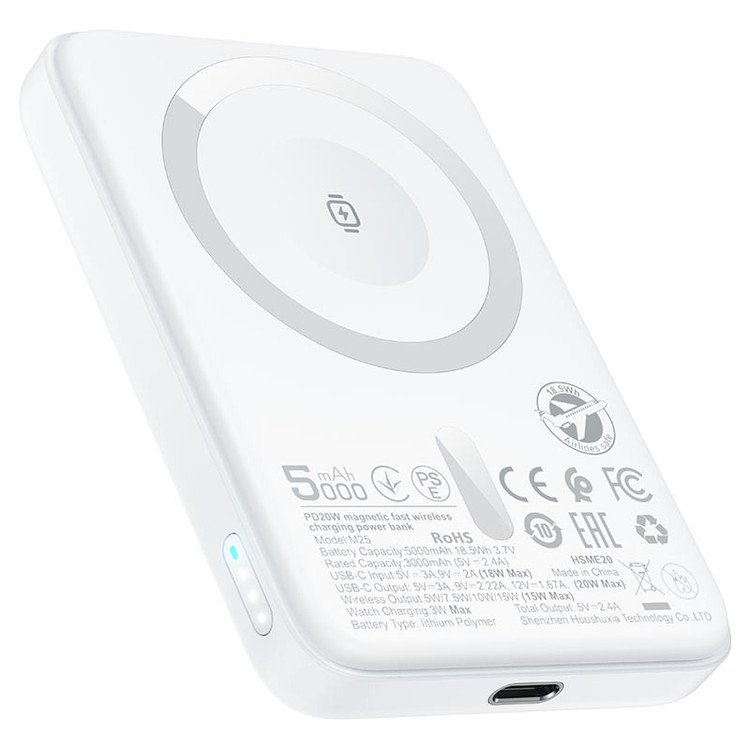 پاوربانک 20W ایس فست مدل M25 ظرفیت 5000 میلیآمپر ساعت